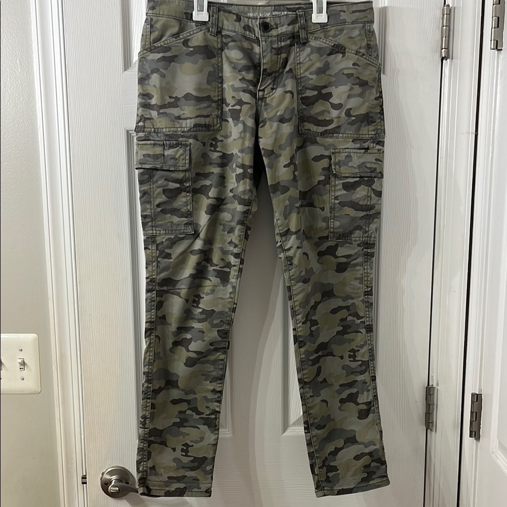 Camouflage Vintage Skinny Boyfriend Cargo Pant for Women Size 6R